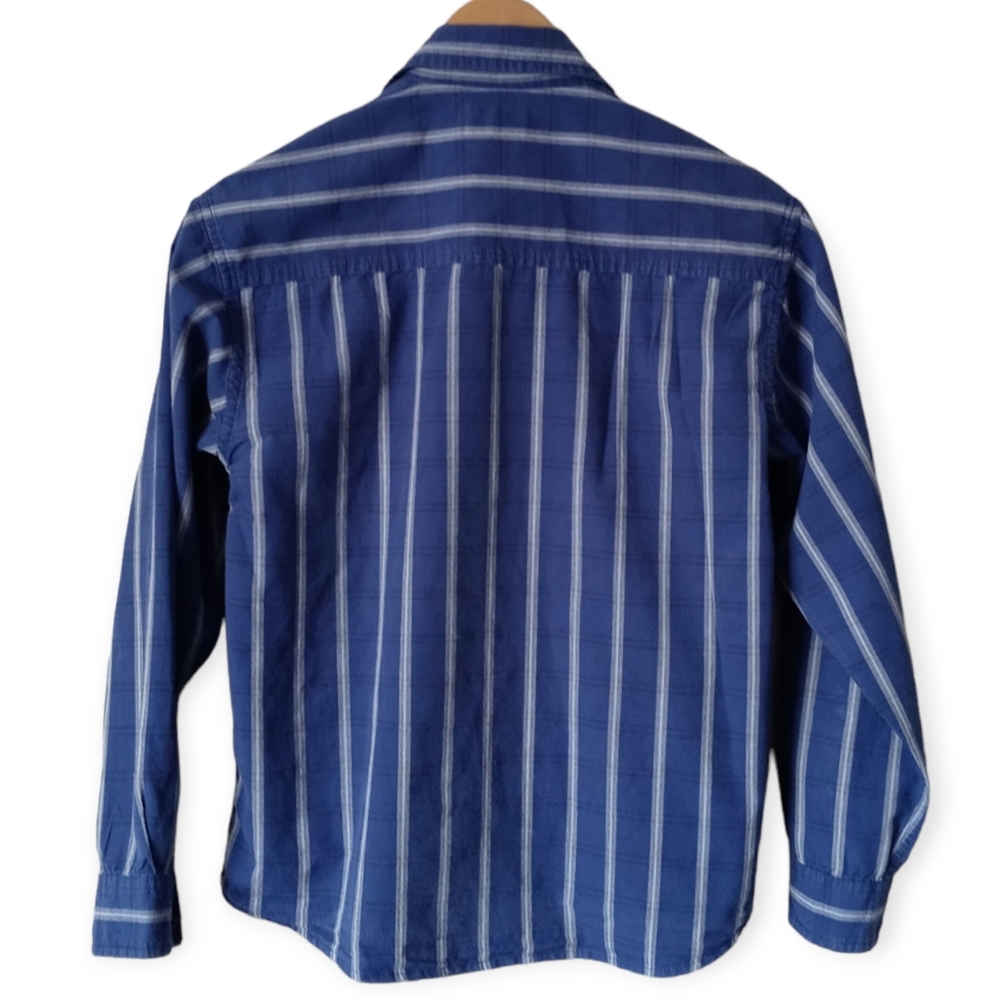 RADIUS BOYS BLUE GRAY BLACK PLAID LONG SLEEVE BUTTON DOWN SHIRT. SIZE S - Picture 2 of 11